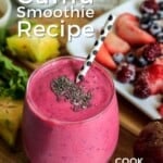 Pin for pinterest graphic with smoothie image and text