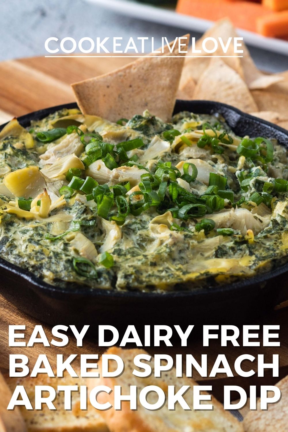 DairyFree Spinach Artichoke Dip (No Mayo, Vegan) Cook Eat Live Love