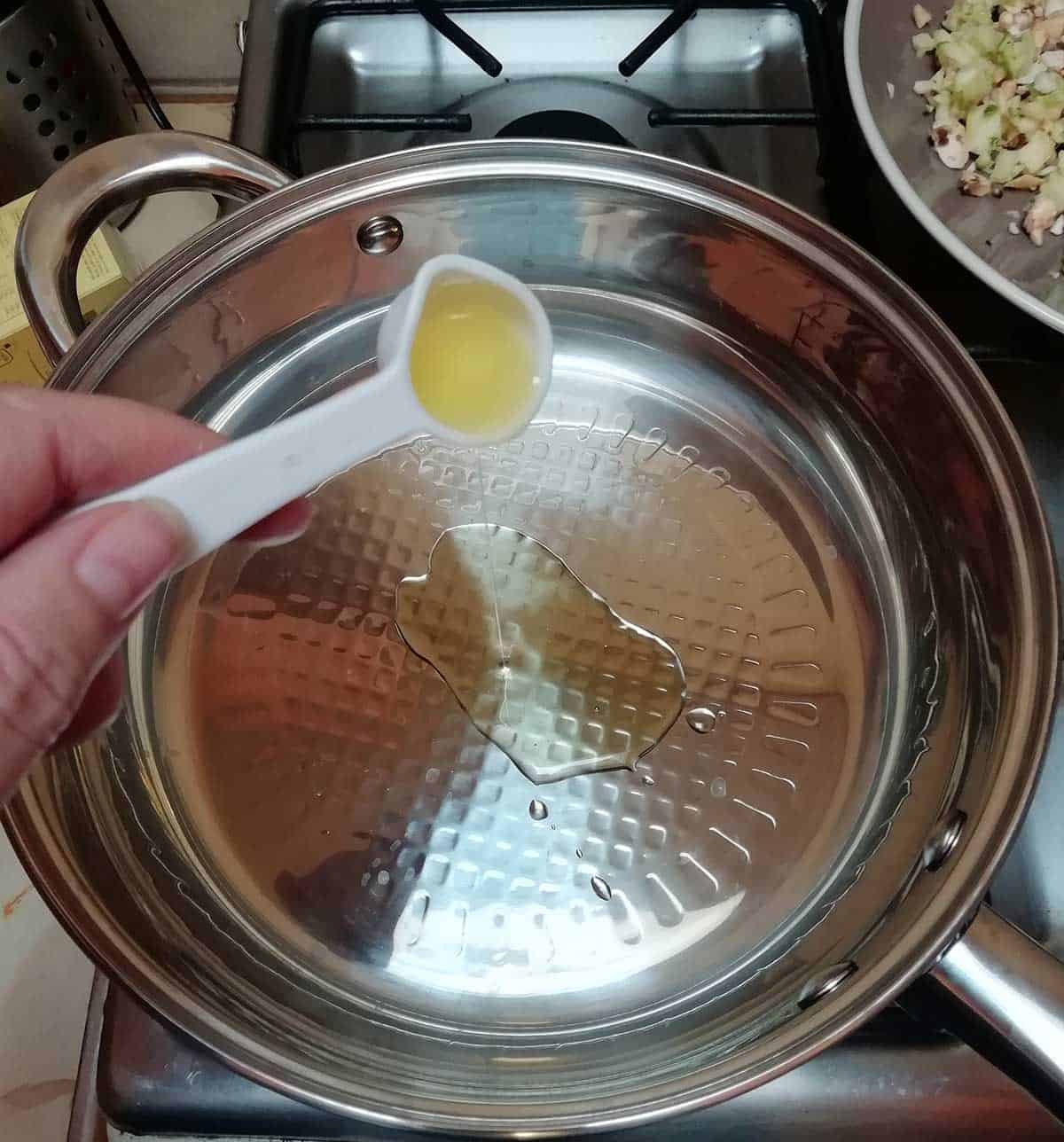 Heat oil in pan Cook Eat Live Love