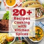 Pin for pinterest graphic with collage of recipe photos and text