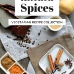 Pin for pinterest graphic with spices on a table and text