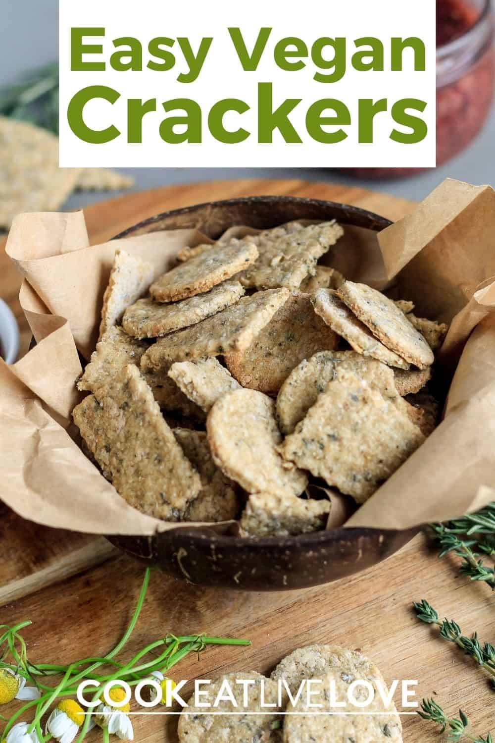Easy Homemade Herb Vegan Crackers Using Okara Cook Eat Live Love