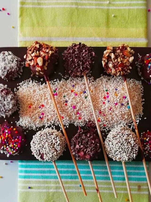 Frozen Chocolate Bananas on a Stick