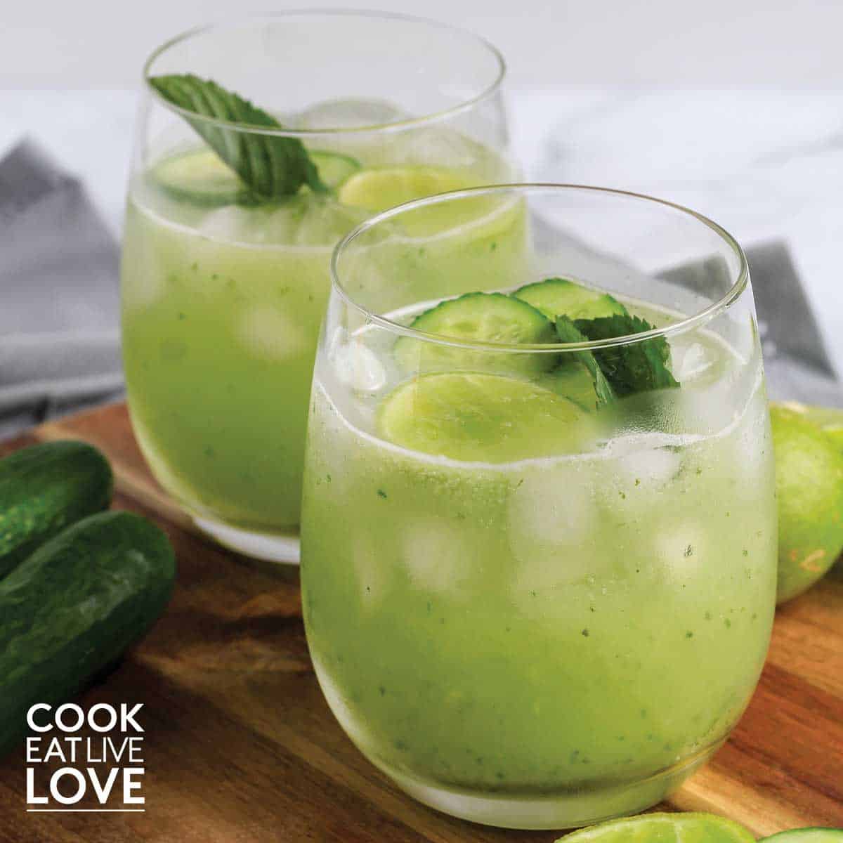 Cucumber Lime Mocktail - Vibrant plate