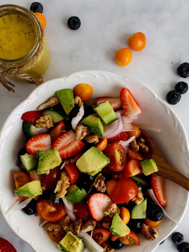 Summer Vegan Salad with Passionfruit Vinaigrette
