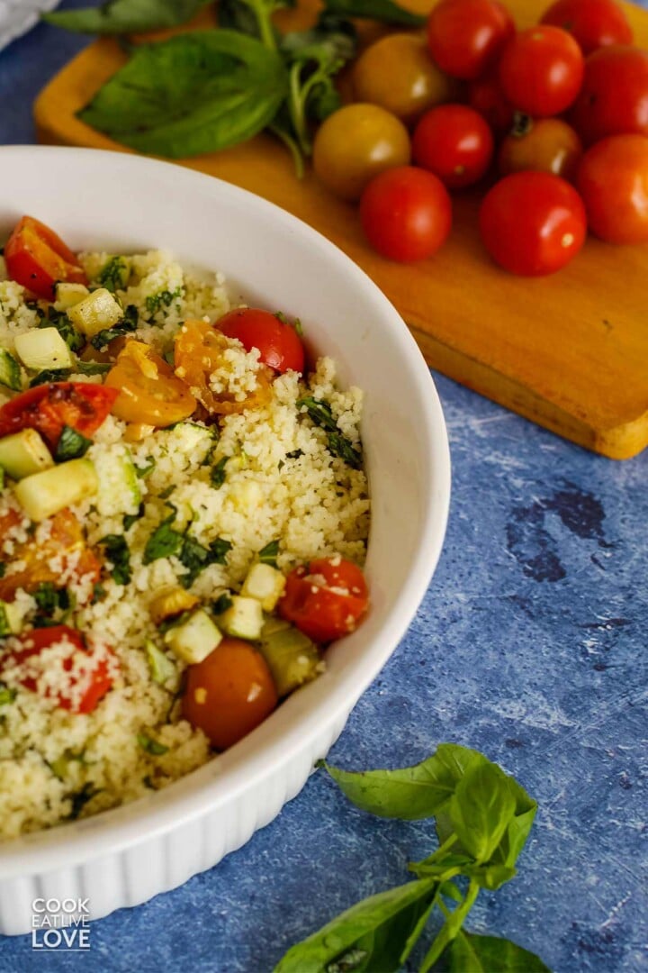 Vegetable Couscous with Zucchini and Tomato Cook Eat Live Love