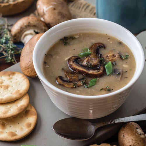 Healthy Mushroom Soup Recipe Without Cream - Cook Eat Live Love