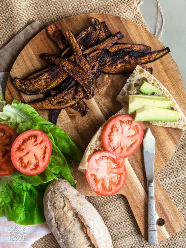 Easy Vegan Eggplant Bacon Slices Cook Eat Live Love