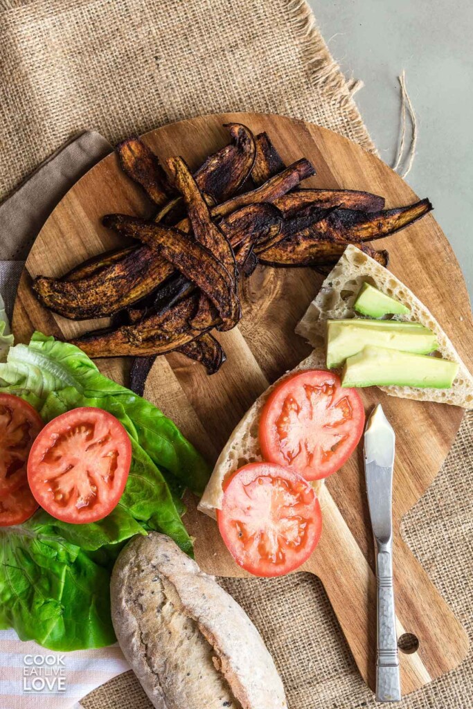 The BEST Vegan Eggplant Bacon Slices Cook Eat Live Love