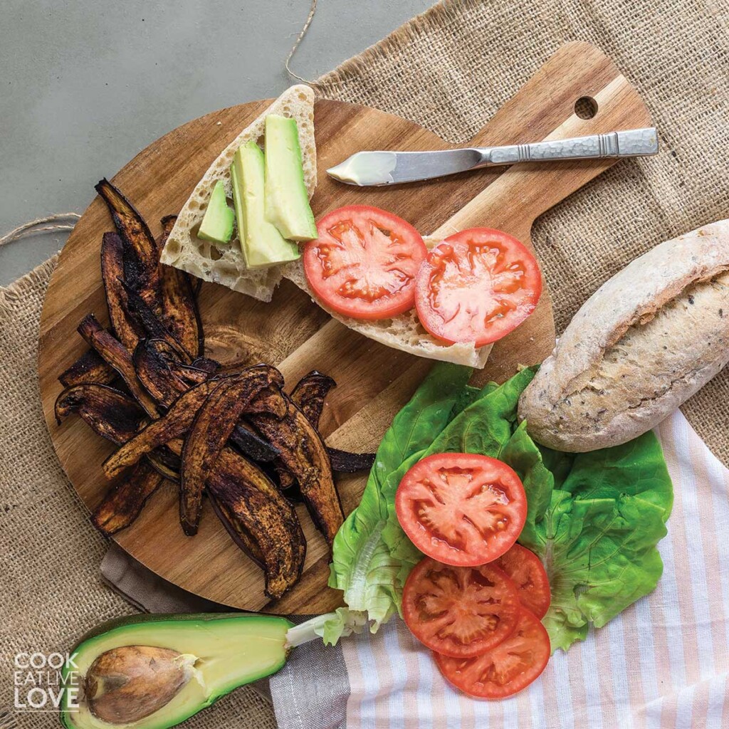 The BEST Vegan Eggplant Bacon Slices Cook Eat Live Love