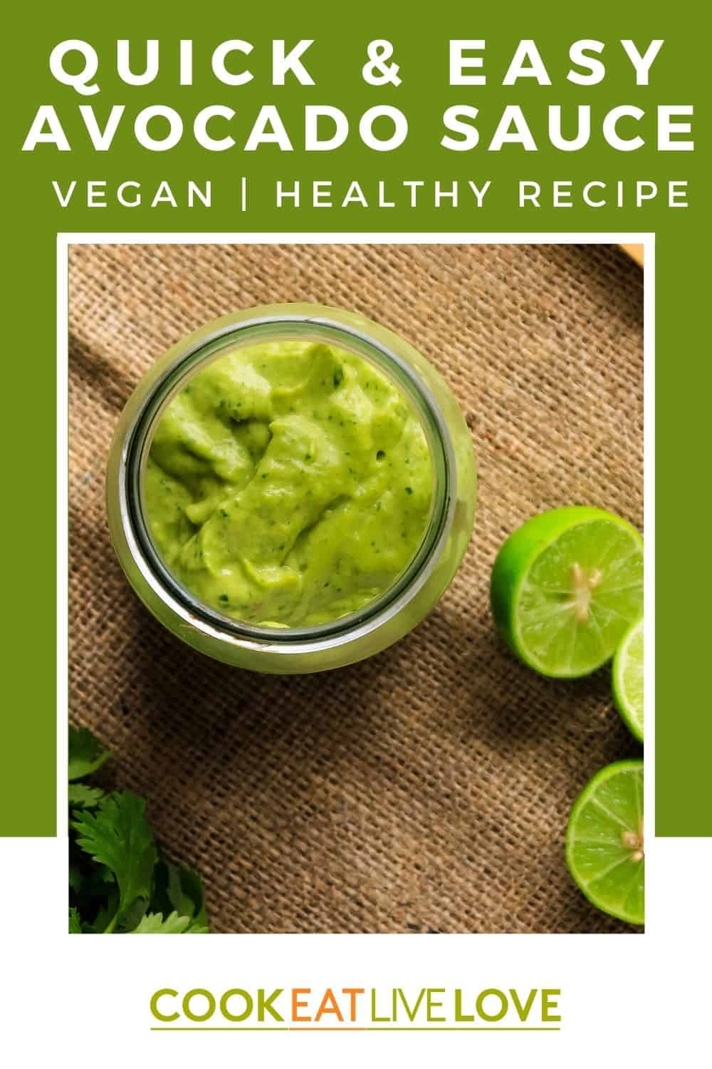 Easy Creamy Avocado Sauce Recipe Cook Eat Live Love