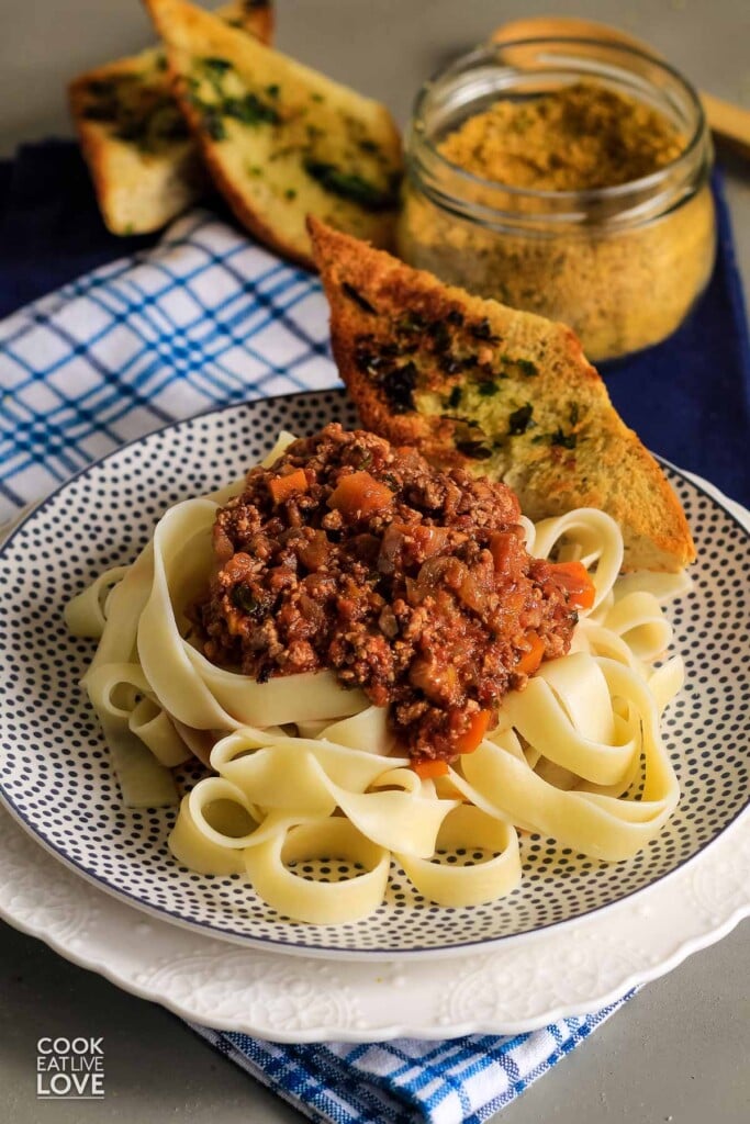 Healthy Tofu Bolognese Sauce Recipe Cook Eat Live Love