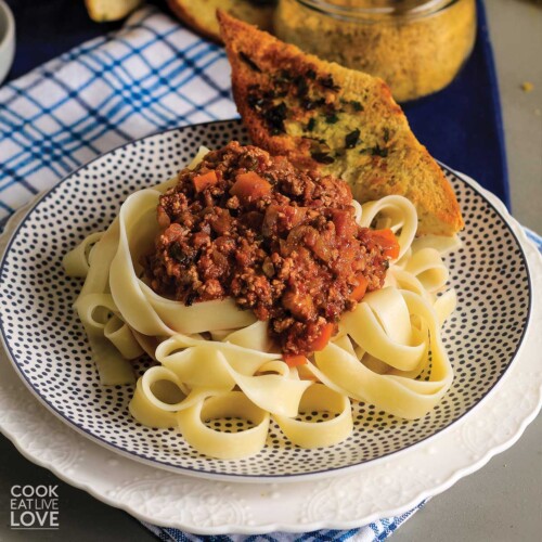 Healthy Tofu Bolognese Sauce Recipe Cook Eat Live Love
