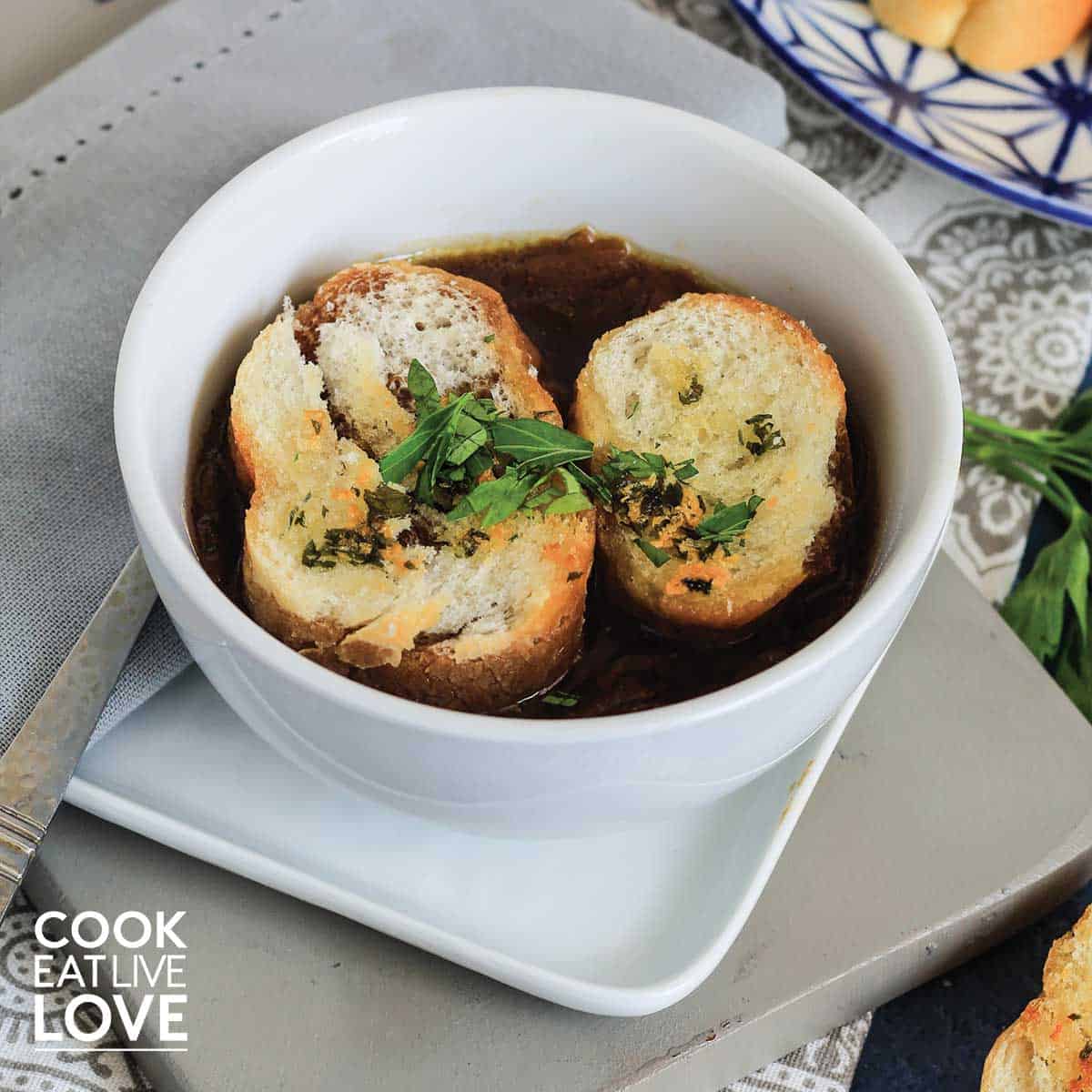 Vegan French Onion Soup with Guinness - Cook Eat Live Love
