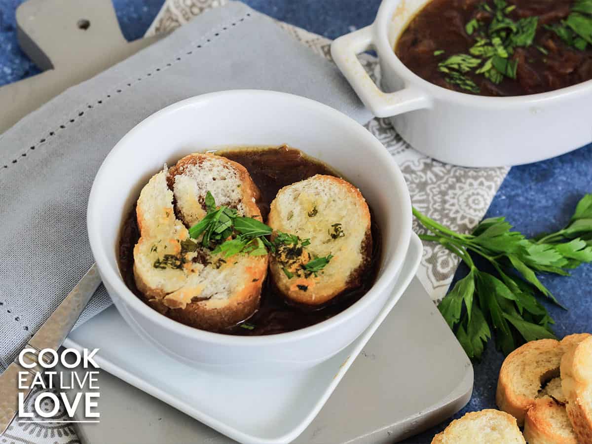 Vegan French Onion Soup with Guinness - Cook Eat Live Love