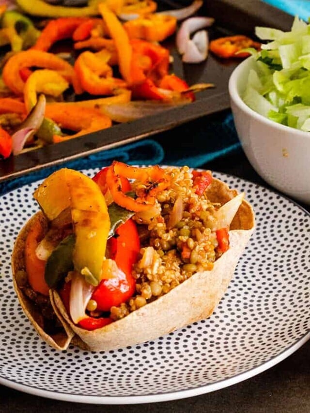 Quinoa Lentil Vegetarian Burrito Bowl