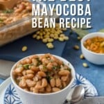 Pin for pinterest graphic of mayocoba beans