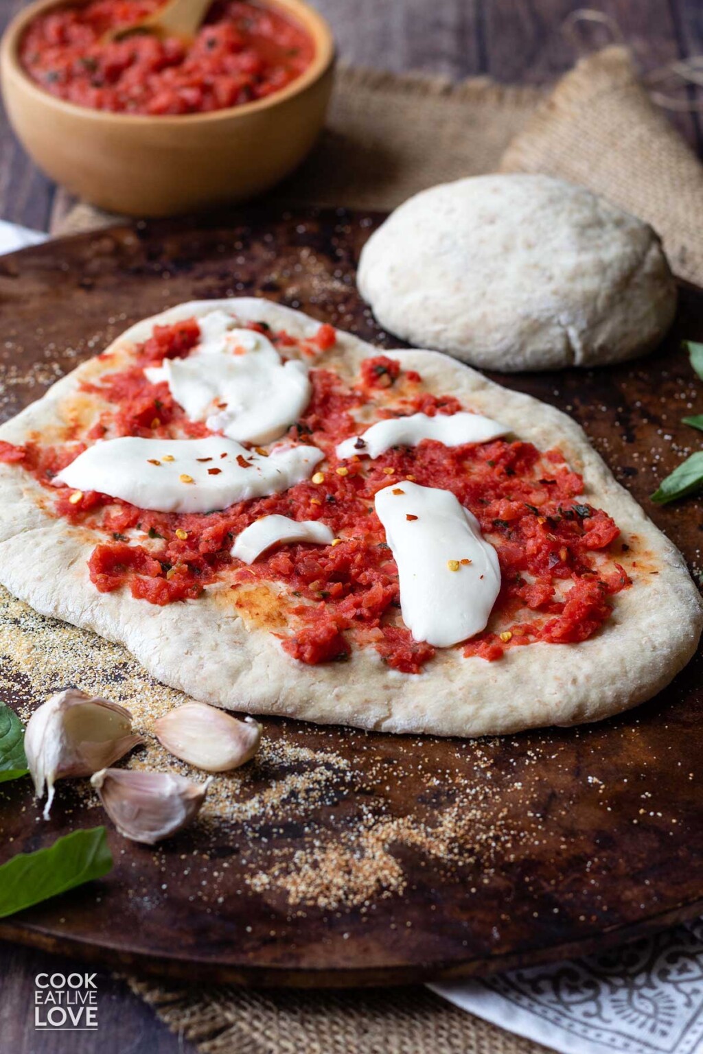 Easy Flatbread Pizza Dough Recipe No Yeast Cook Eat Live Love