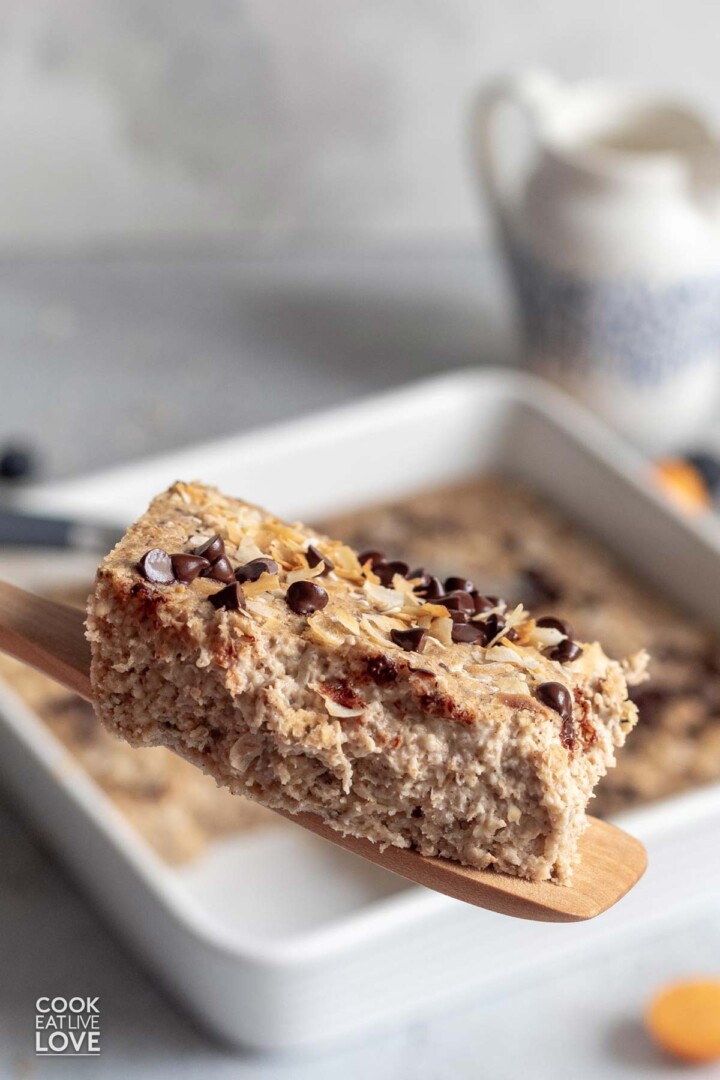 Baked Oatmeal Without Banana (Vegan + One Serving Option)