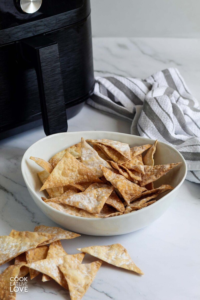 Crispy Wonton Chips in the Air Fryer Cook Eat Live Love