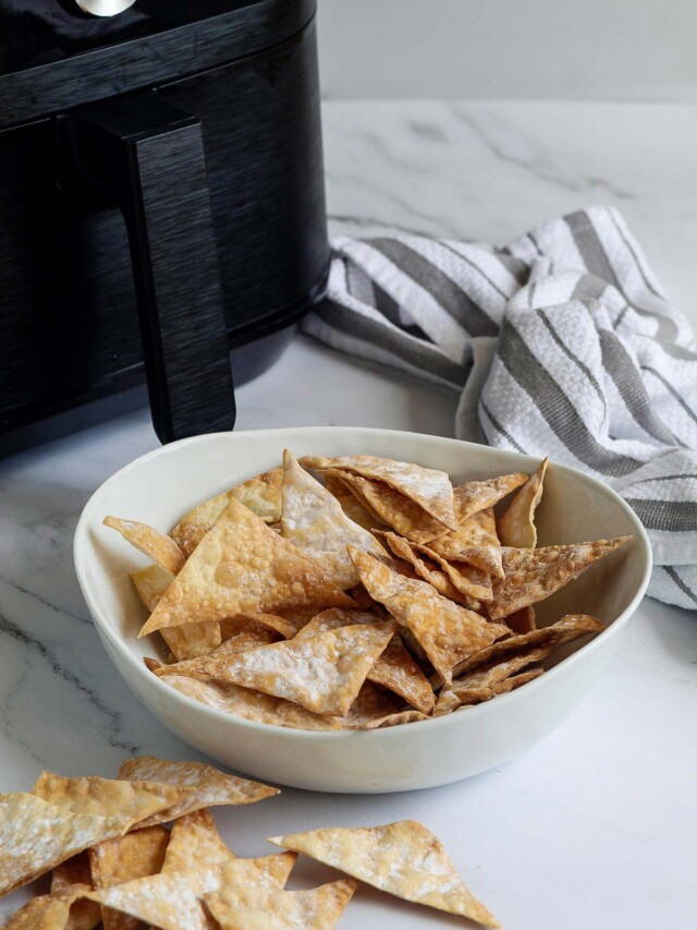 Air Fryer Wonton Chips Cook Eat Live Love