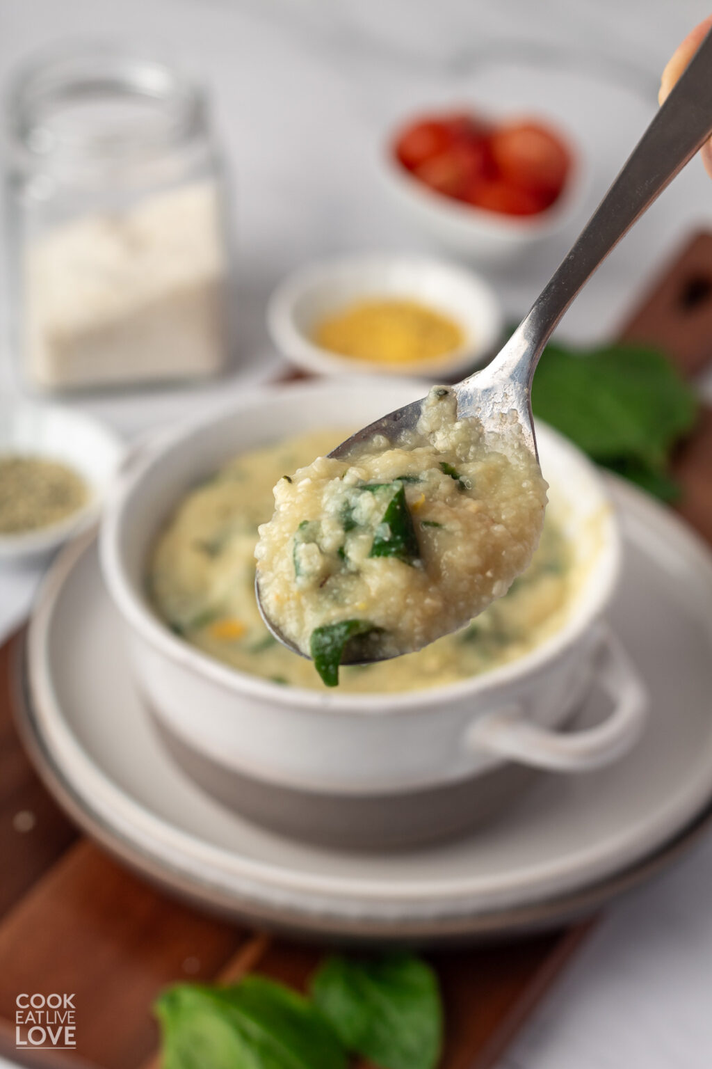 Vegan Cheesy Grits and Greens Cook Eat Live Love