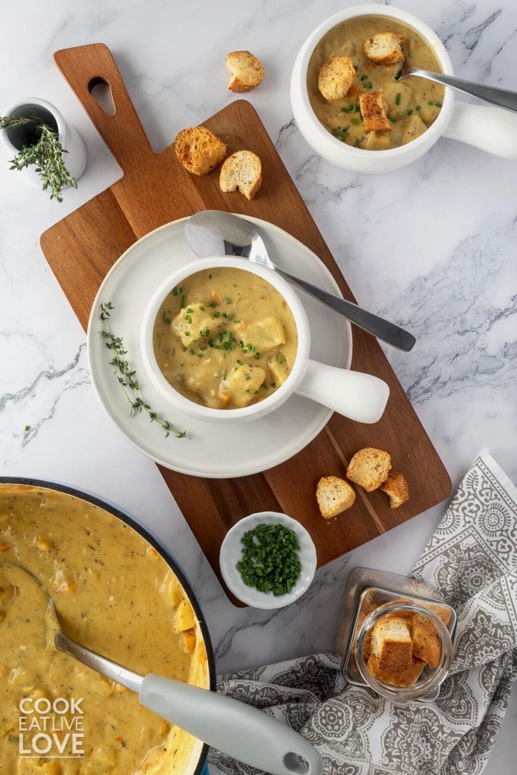 Creamy Vegan Potato Soup - Cook Eat Live Love