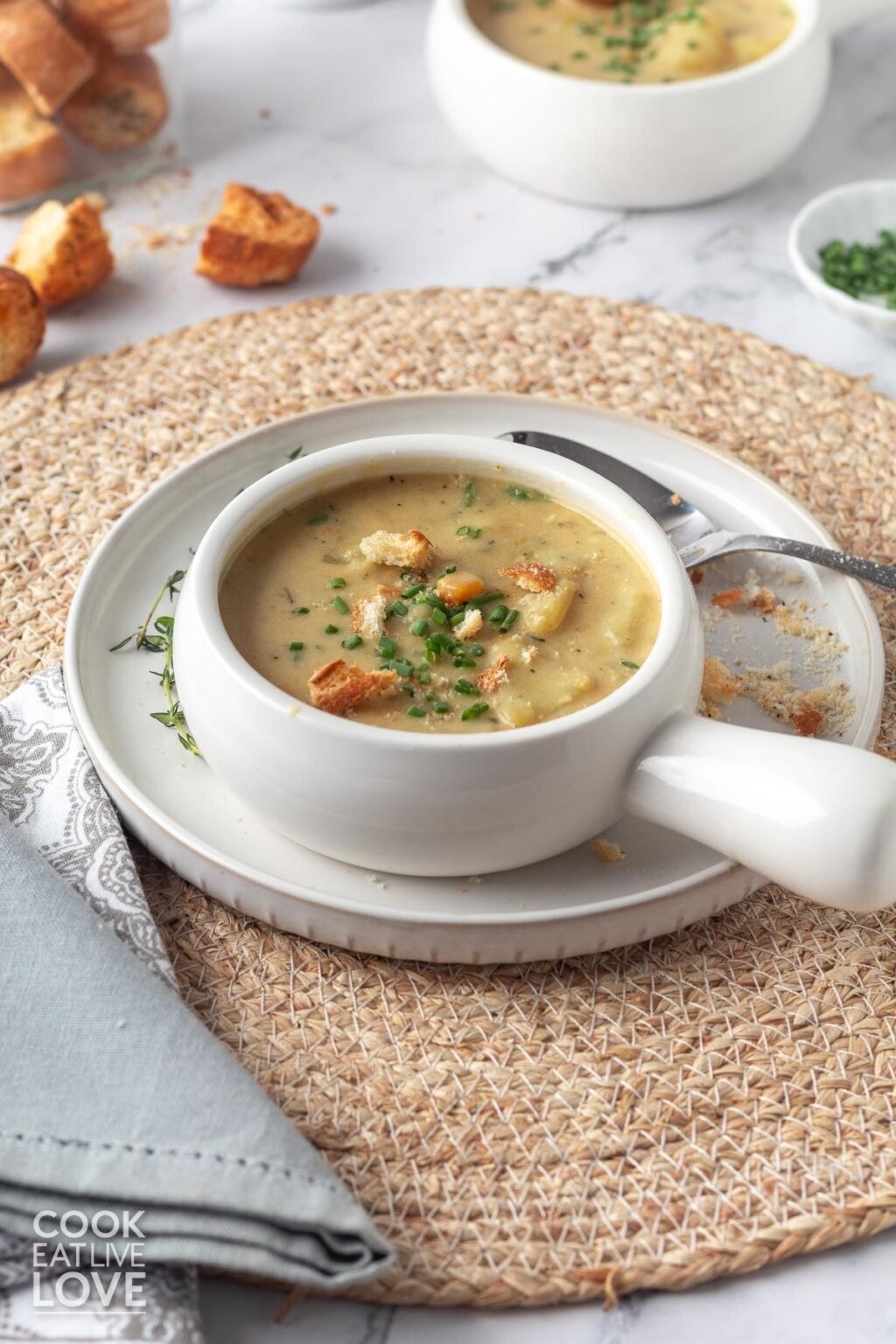 Creamy Vegan Potato Soup - Cook Eat Live Love