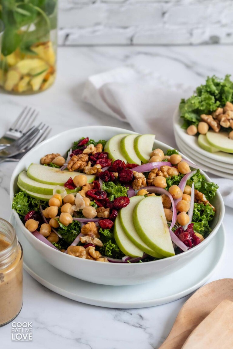 Easy Kale Salad with Tahini Balsamic Dressing Cook Eat Live Love