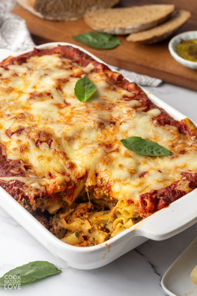 Easy Meatless Baked Ziti - Cook Eat Live Love