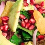 Pin for pinterest graphic with image of salad and text on top.