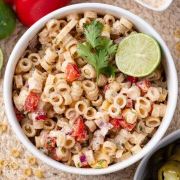 Zesty Mexican Macaroni Salad - Cook Eat Live Love