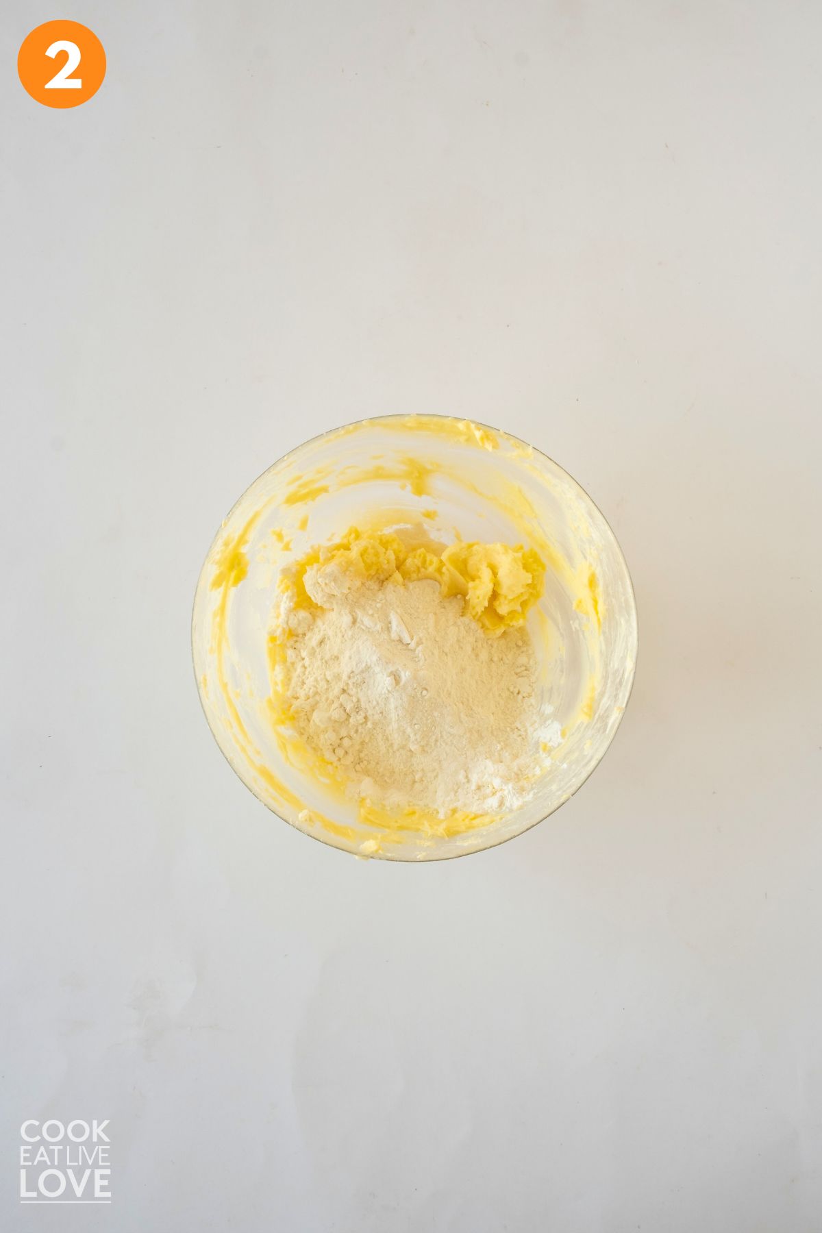Flour added to make the tartlet crust. 