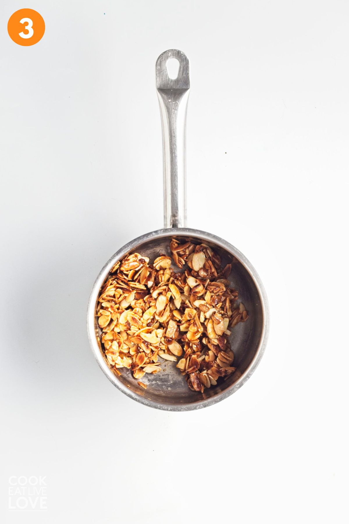 Almonds added to the syrup.