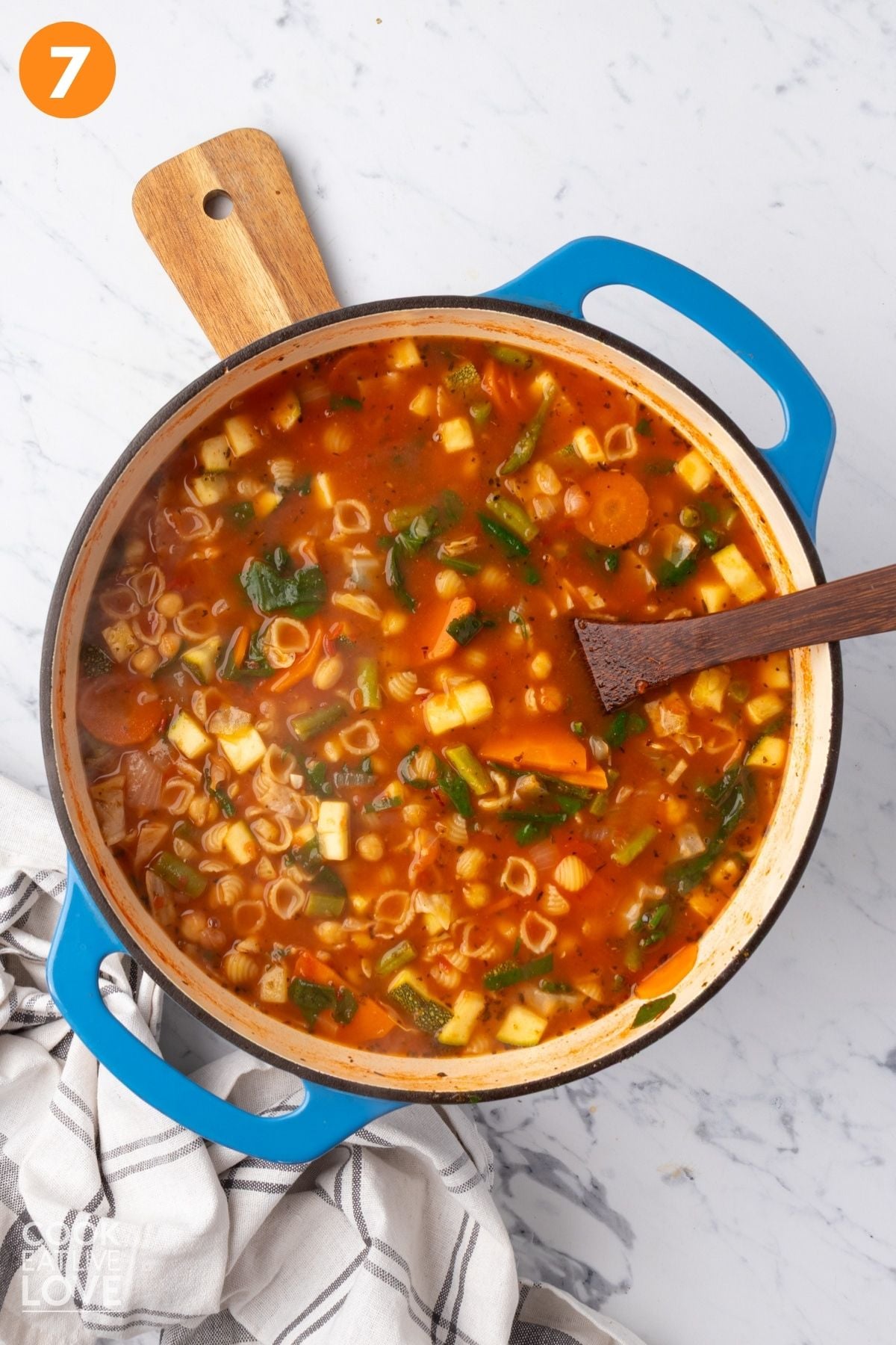 Finished pot of vegan minestrone. 
